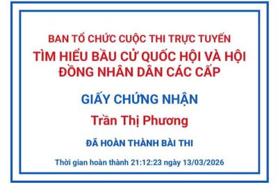 CÁN BỘ GIÁO VIÊN NHÂN VIÊN TRƯỜNG TIỂU HỌC XUÂN TRƯỜNG TIẾP 𝐓𝐔̣𝐂 THAM GIA CUỘC THI TRỰC TUYẾN ‘’TÌM HIỂU BẦU CỬ QUỐC HỘI VÀ HỘI ĐỒNG NHÂN DÂN CÁC CẤP”
